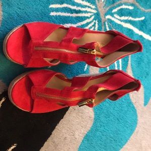 Mk suede coral reef Damita wedge sandals!!!